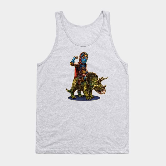 Luchasaurus Tank Top by ChetArt